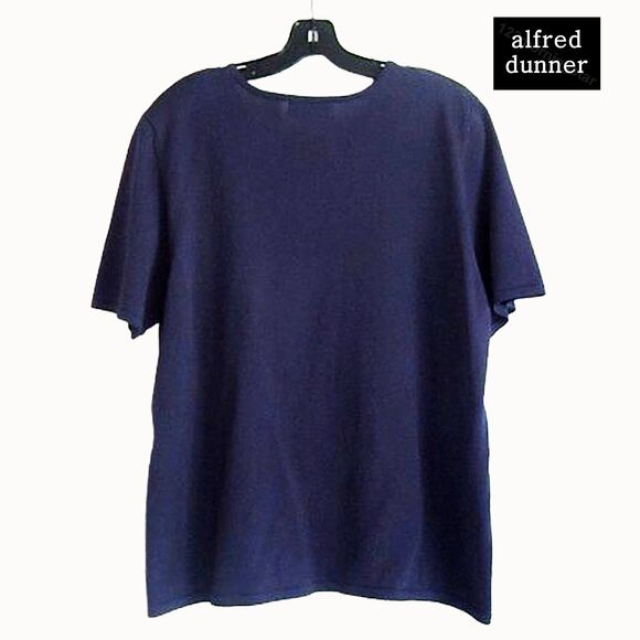 ALFRED DUNNER NEW Bohemian Keyhole Beaded Latch Embellish Knit Top XL - Picture 8 of 11